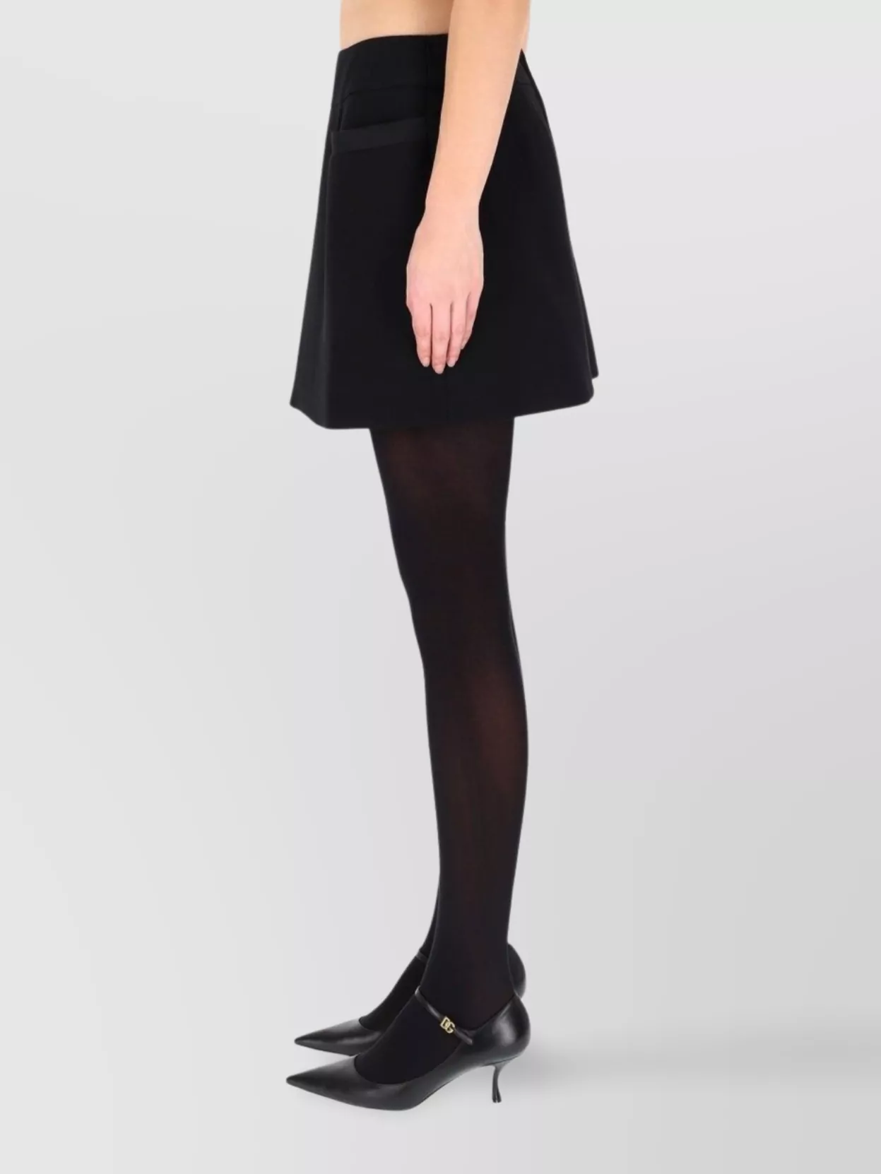 Dolce&Gabbana A-Line Skirt With Satin Trim And Pockets