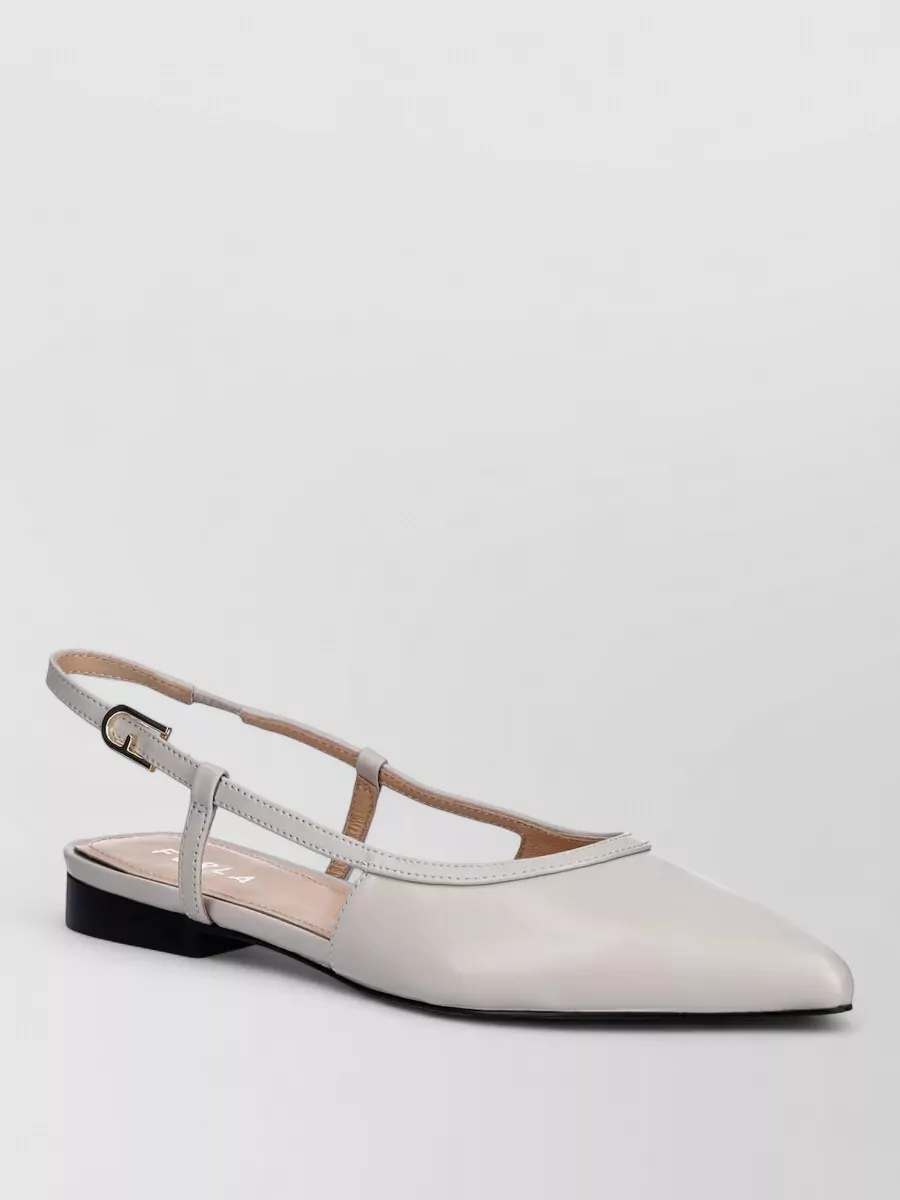 Furla Leather Slingback Ballerina Shoes