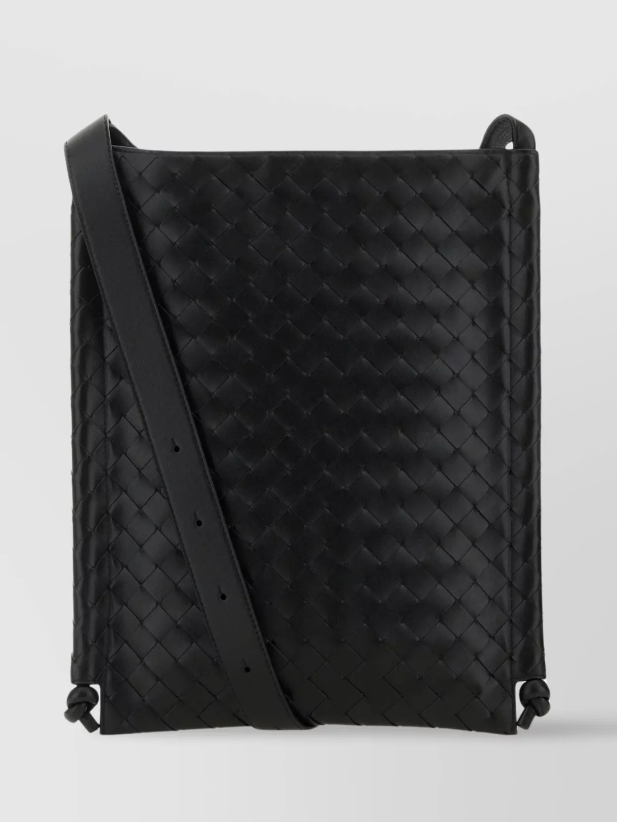 Bottega Veneta Structured Leather Crossbody Bag In Metallic
