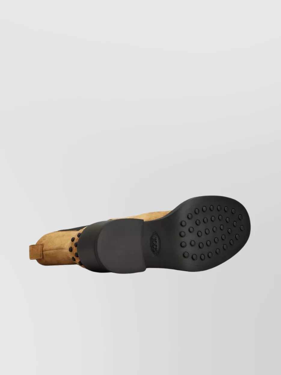 Tod's Block Heel Suede Finish Boots