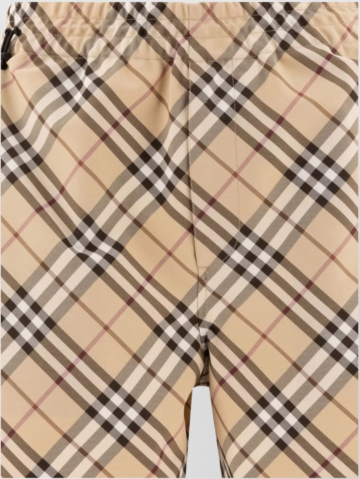 Burberry Drawstring Waistband Check Shorts With Embroidered Detail