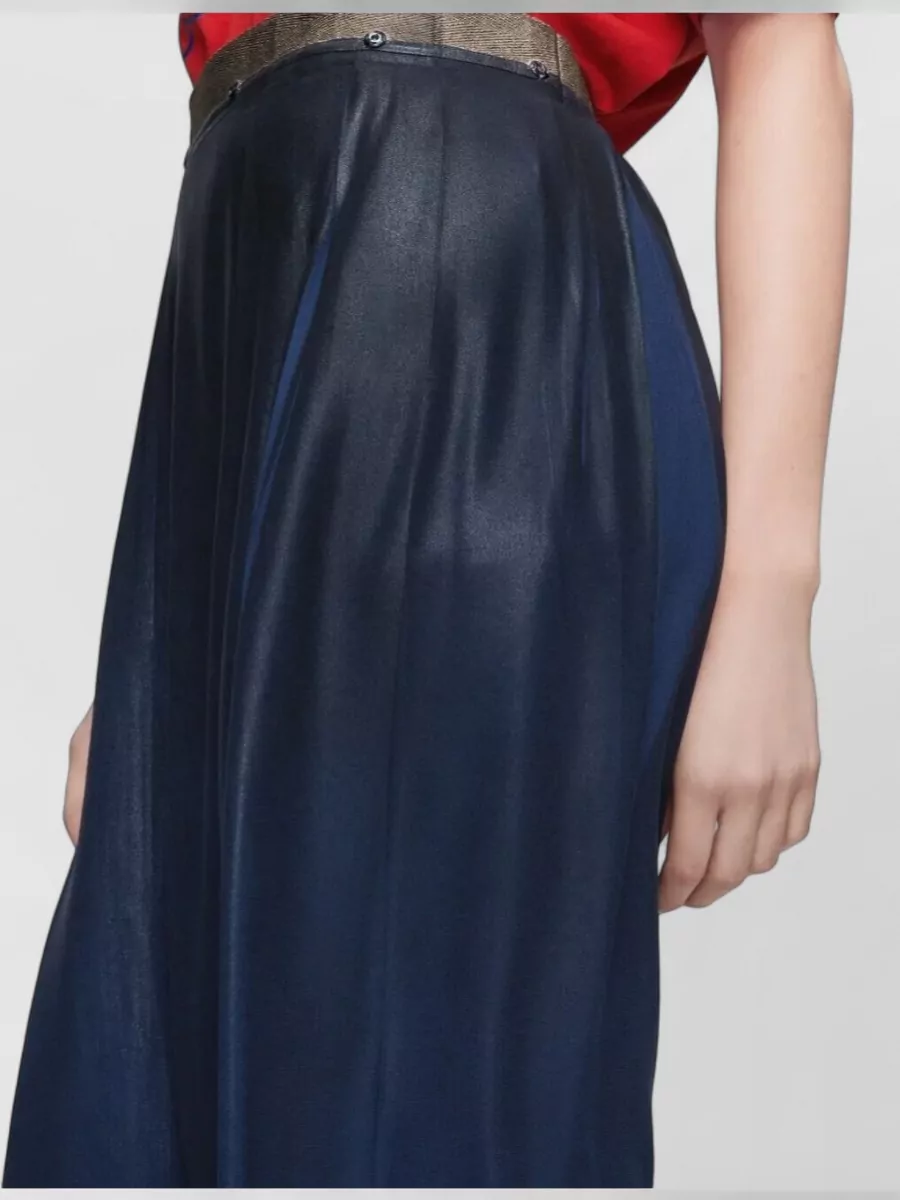 Maison Margiela Silk Blend Midi Pleated Skirt