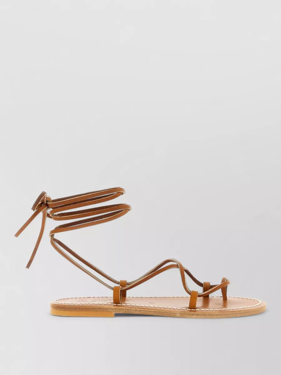 K. Jacques Leather Toe-Ring Sandals