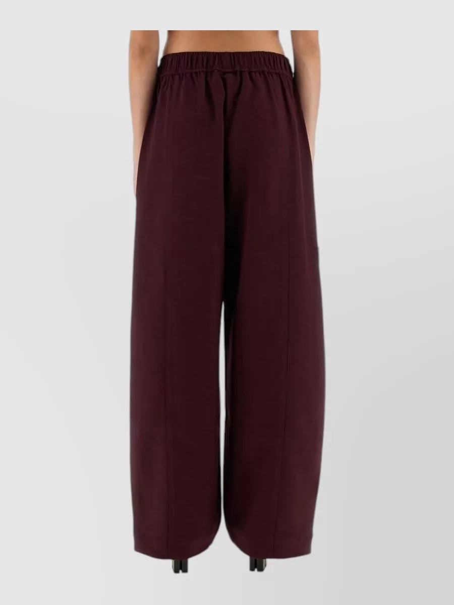 Ganni Twill Wide-Leg Trousers