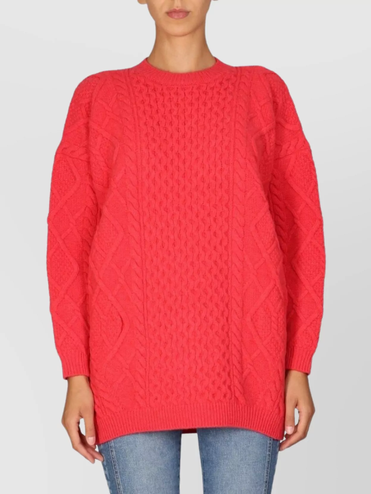 Stella Mccartney Two-tone Alpaca Blend Turtleneck Sweater