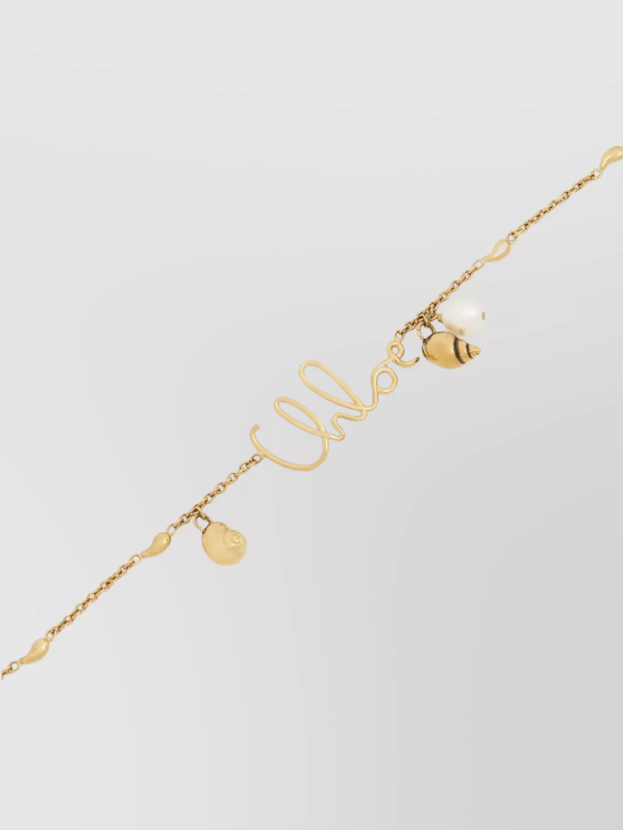 Chloé Adjustable Bee Charm Shell Necklace
