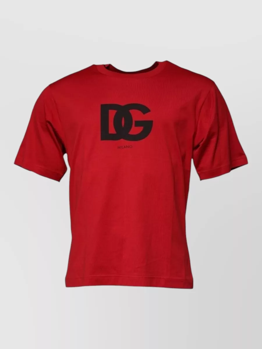 Dolce&Gabbana Cotton Logo Print Crew Neck T-Shirt