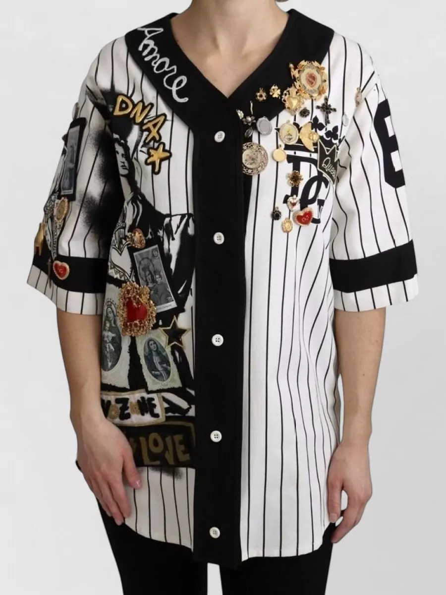 Dolce&Gabbana Striped Embellished Jacket