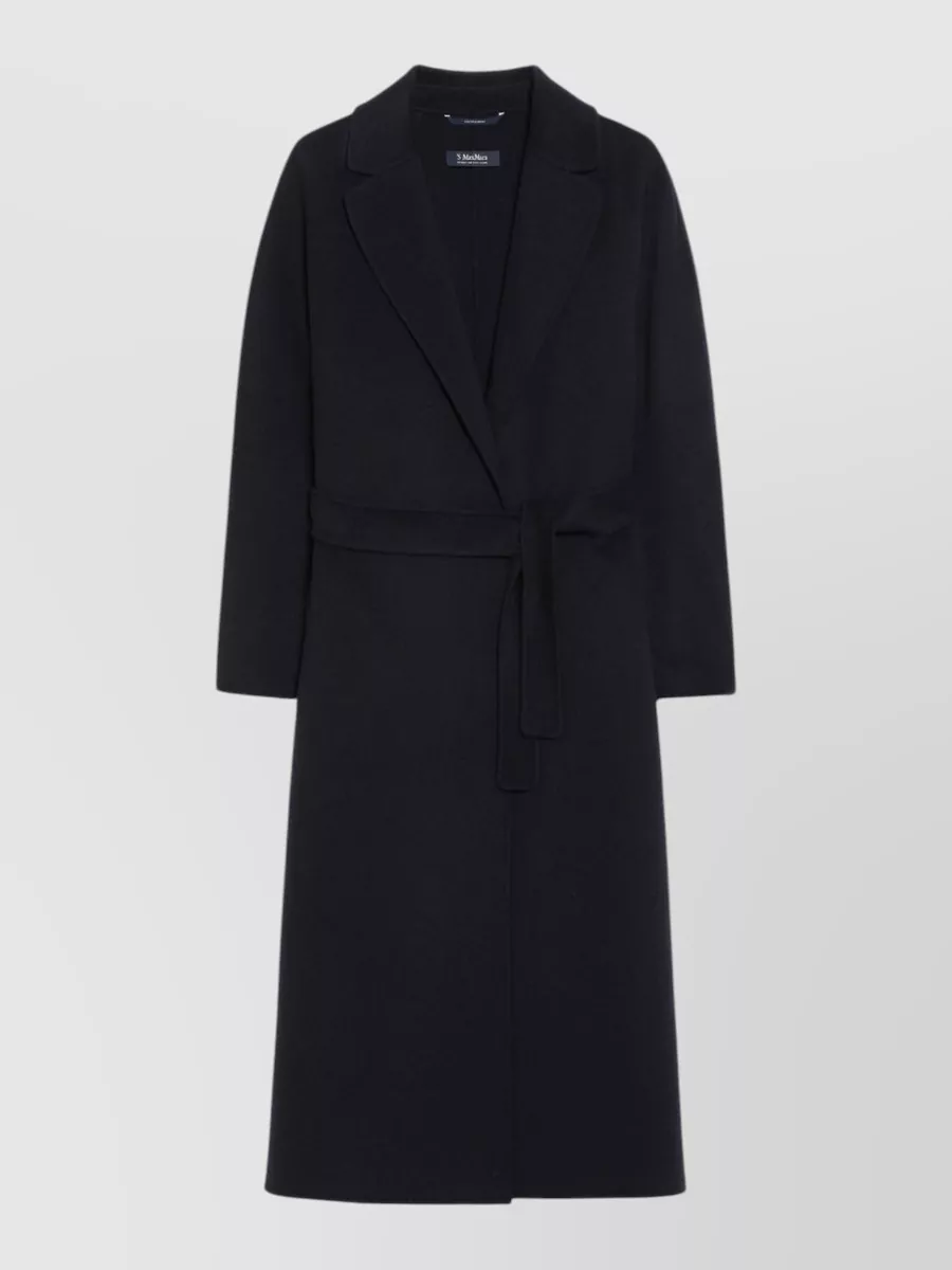 S Max Mara Virgin wool belted midi coat
