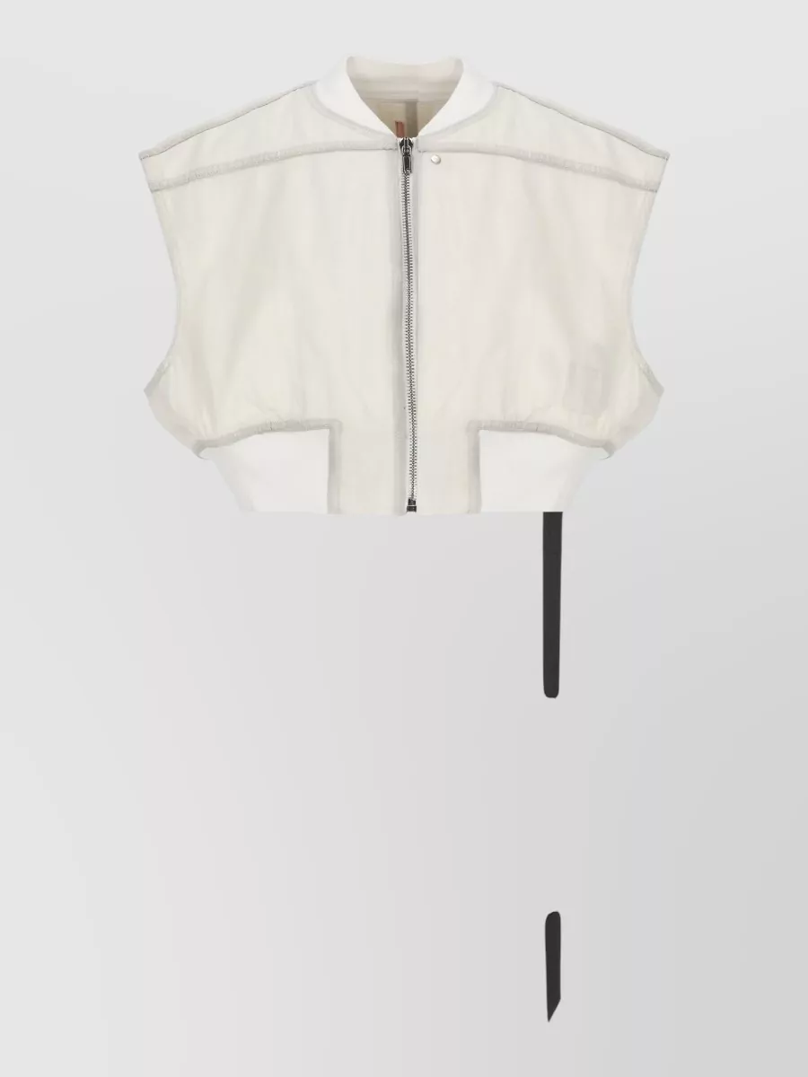 Rick Owens Drkshdw cotton cropped sleeveless bomber vest