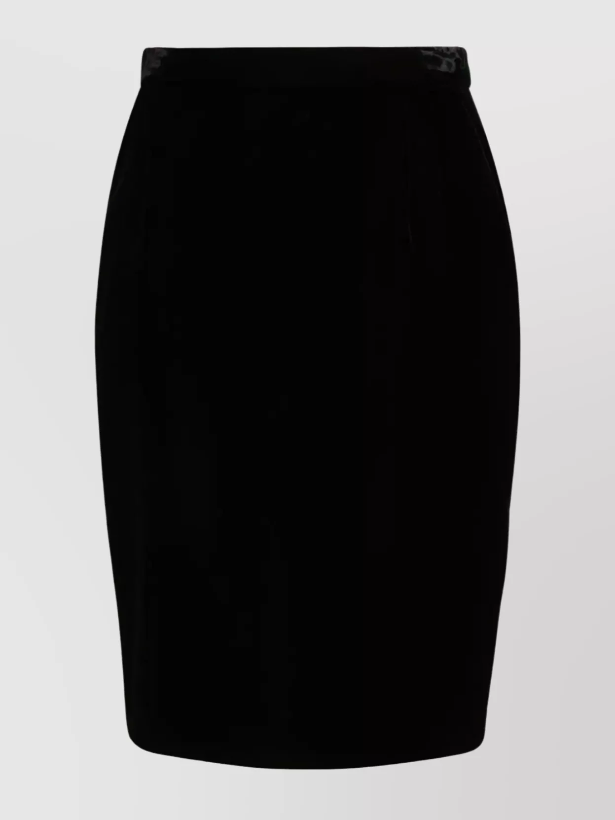 Shop Saint Laurent High Waist Velvet Ruffle Skirt In Black