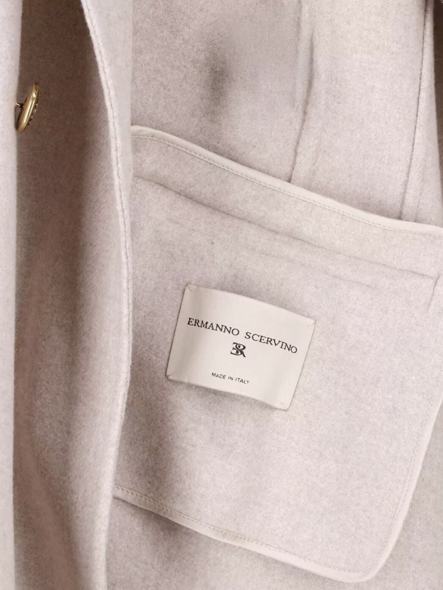 Ermanno Scervino Wool Silk Trench Coat