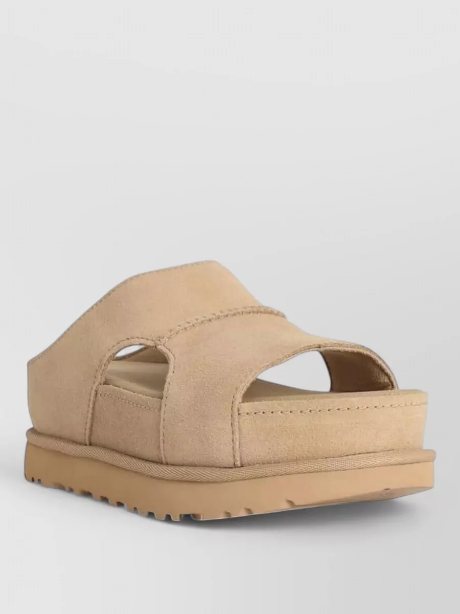 Ugg suede leather cutout mules