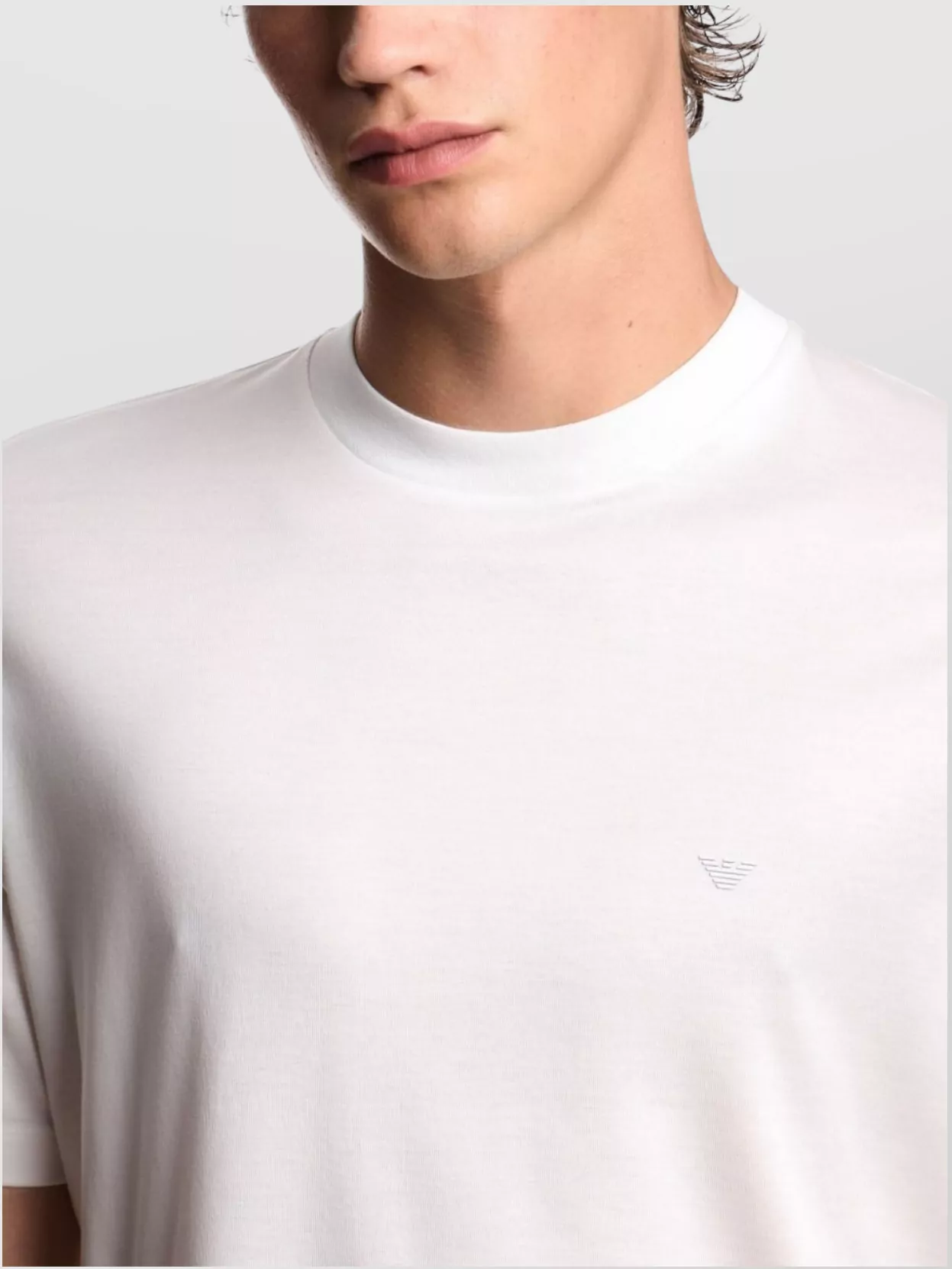 Emporio Armani Crew Neck Cotton Blend T-Shirt