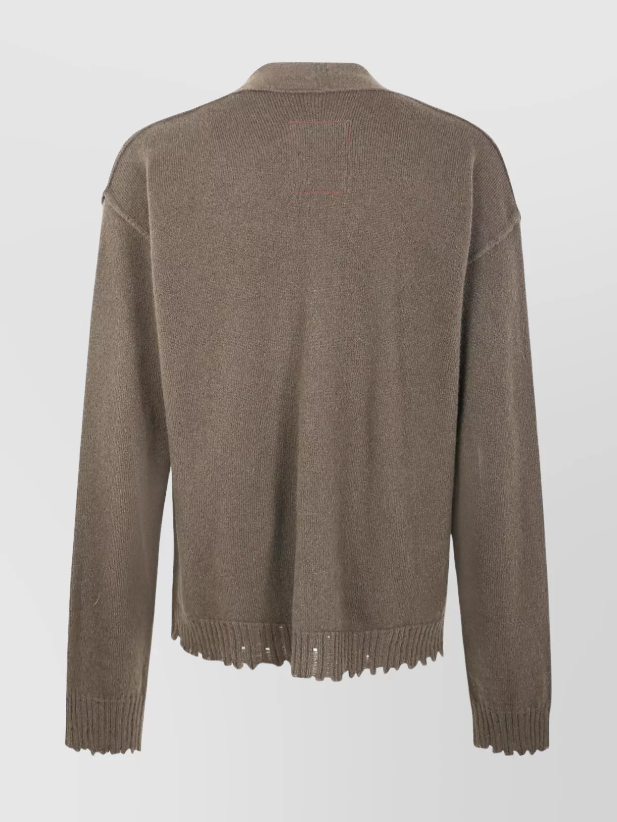 Uma Wang Frayed Button-down Cardigan In Brown