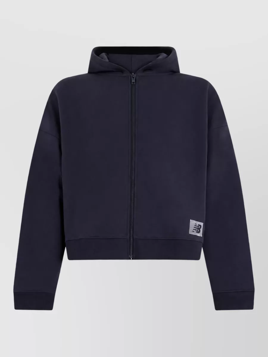 New Balance cotton zip-up hooded sweatshirt