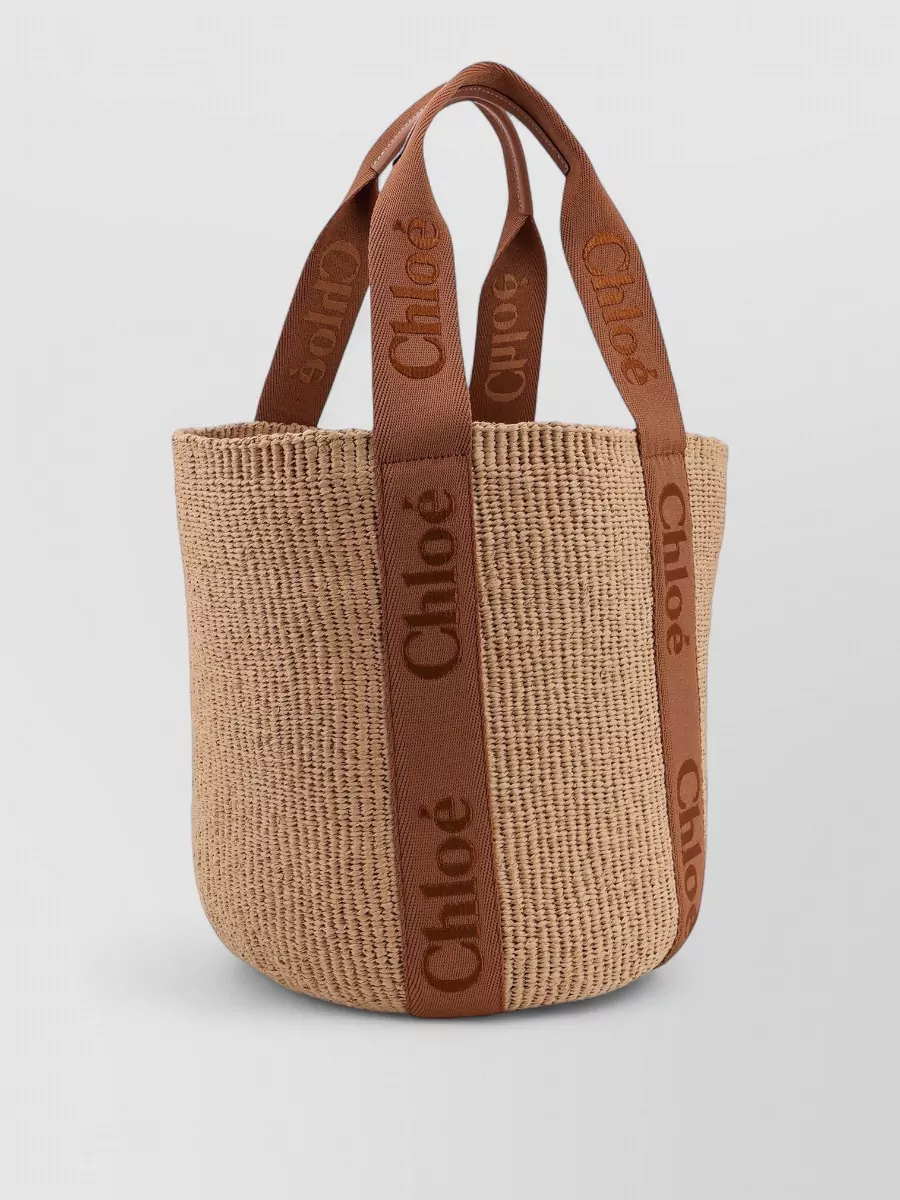 Chloé Woody Raffia Shoulder Bag