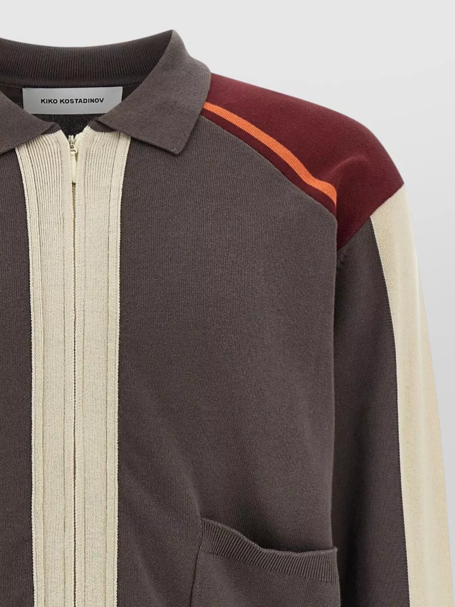 Kiko Kostadinov Cropped Cotton Zip Cardigan