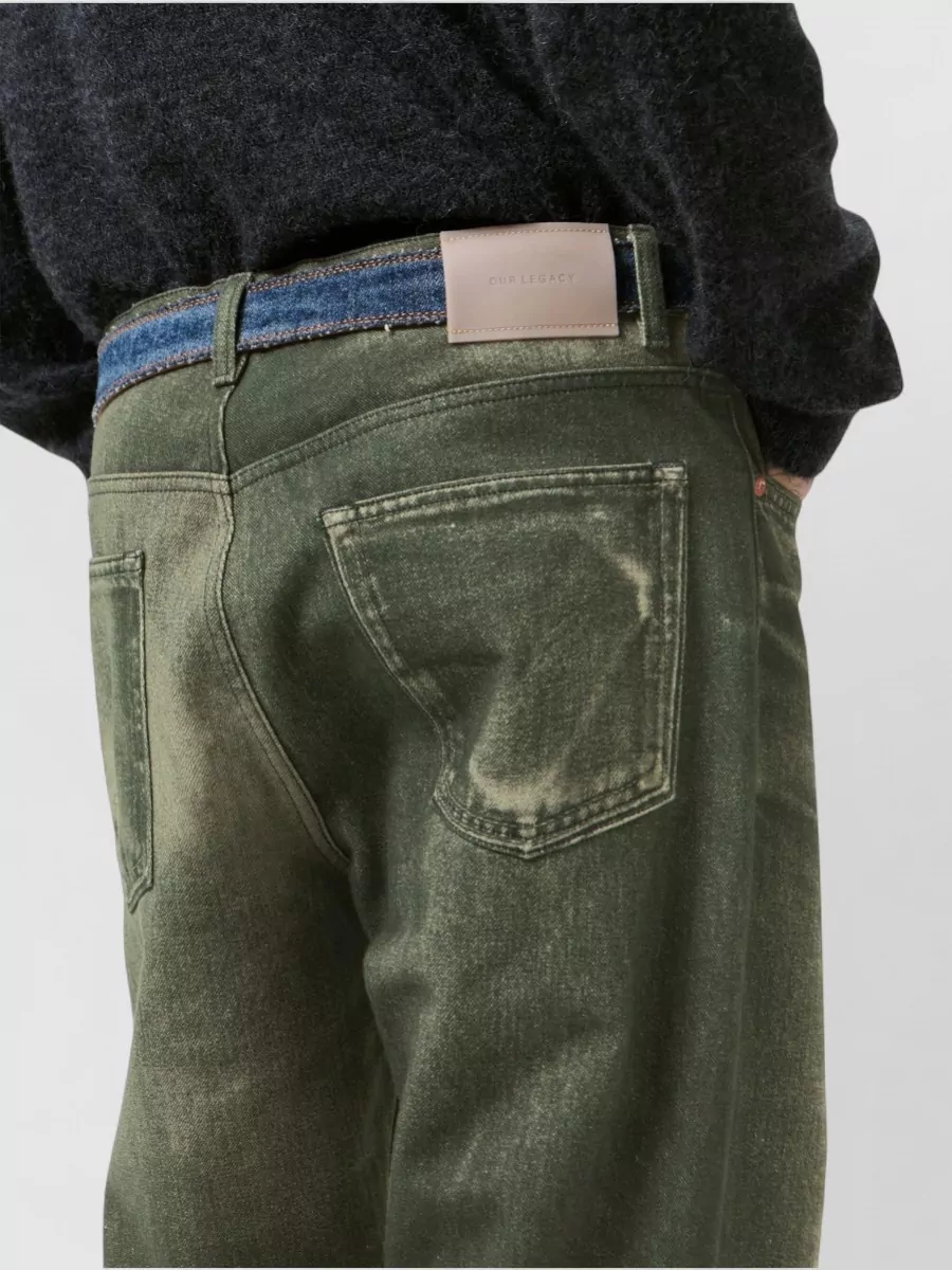 Our Legacy Straight Cut Digital Denim Five Pocket Jeans