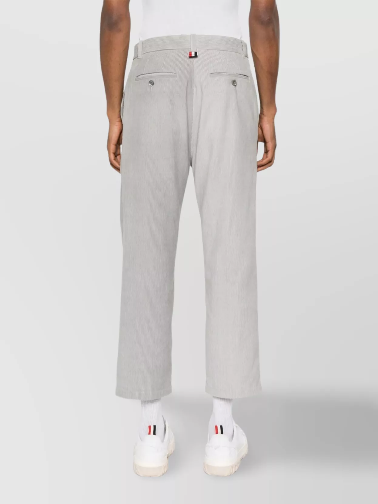 Thom Browne Straight-Leg Trousers Belt Loops