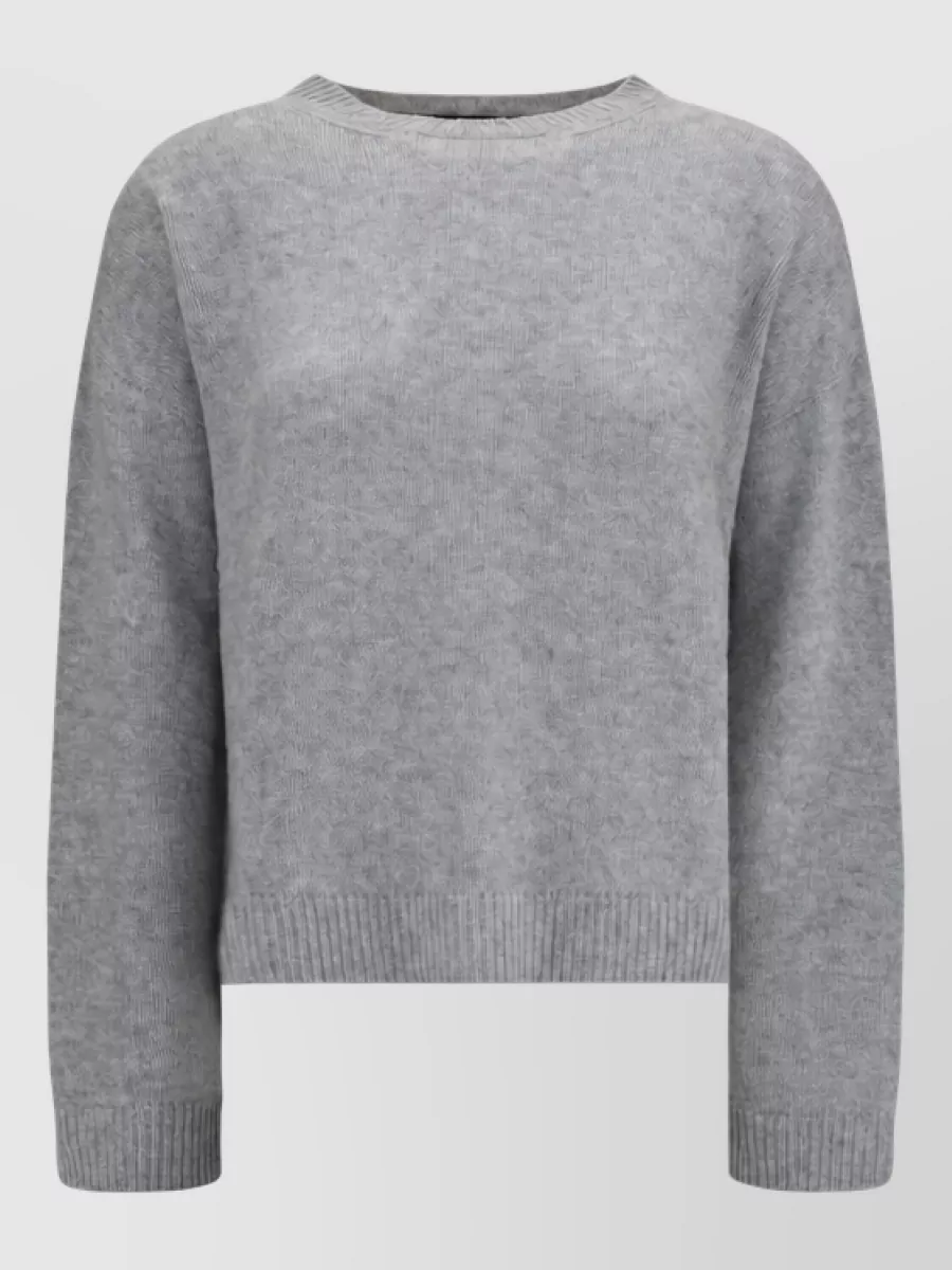 Fabiana Filippi cashmere melange long-sleeve crewneck sweatshirt