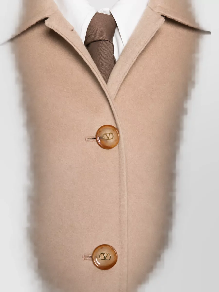 Valentino Cashmere Short Single-Breasted Coat