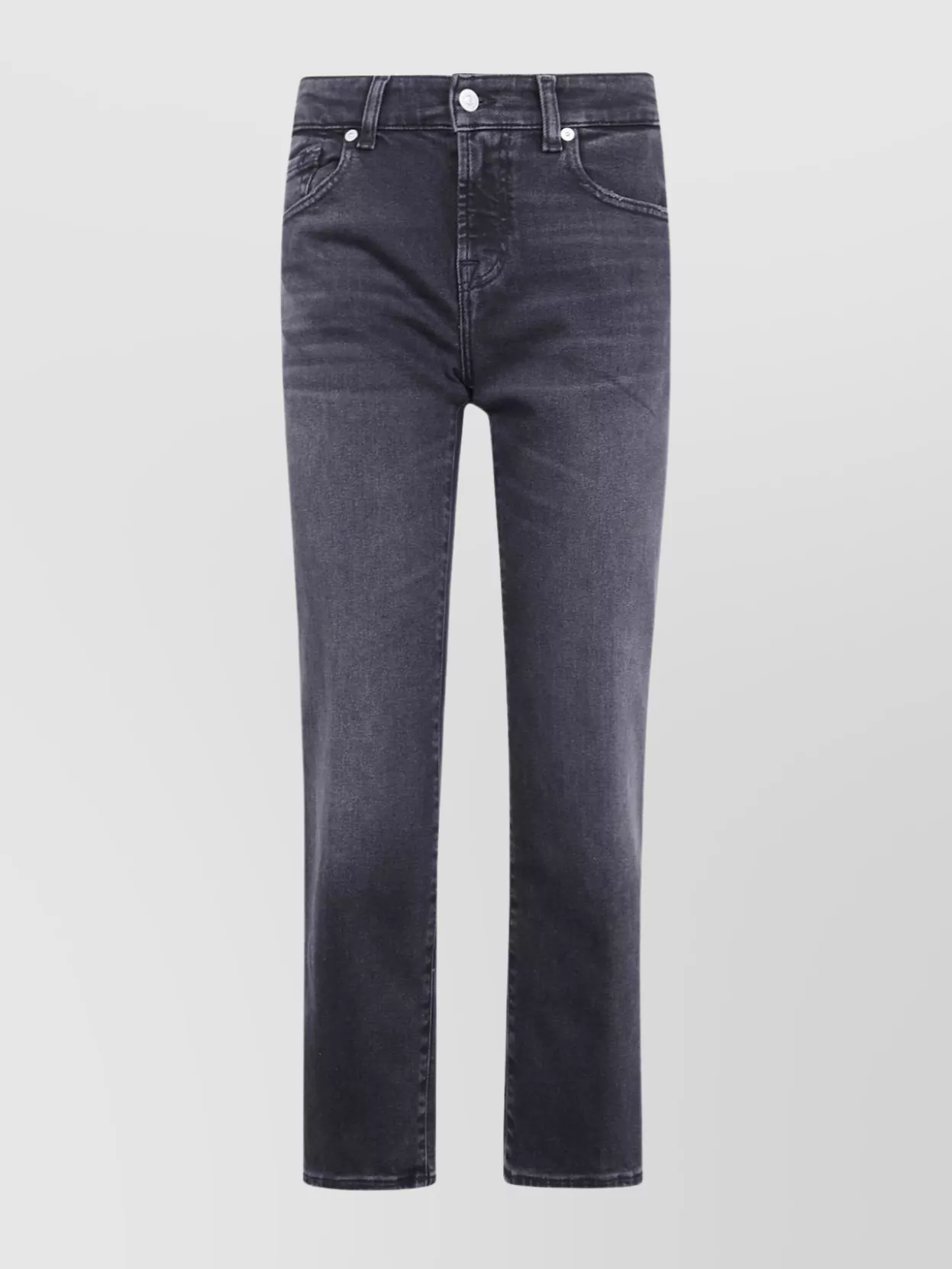 7 For All Mankind Modern Dojo Flared High-waisted Trousers In Blue