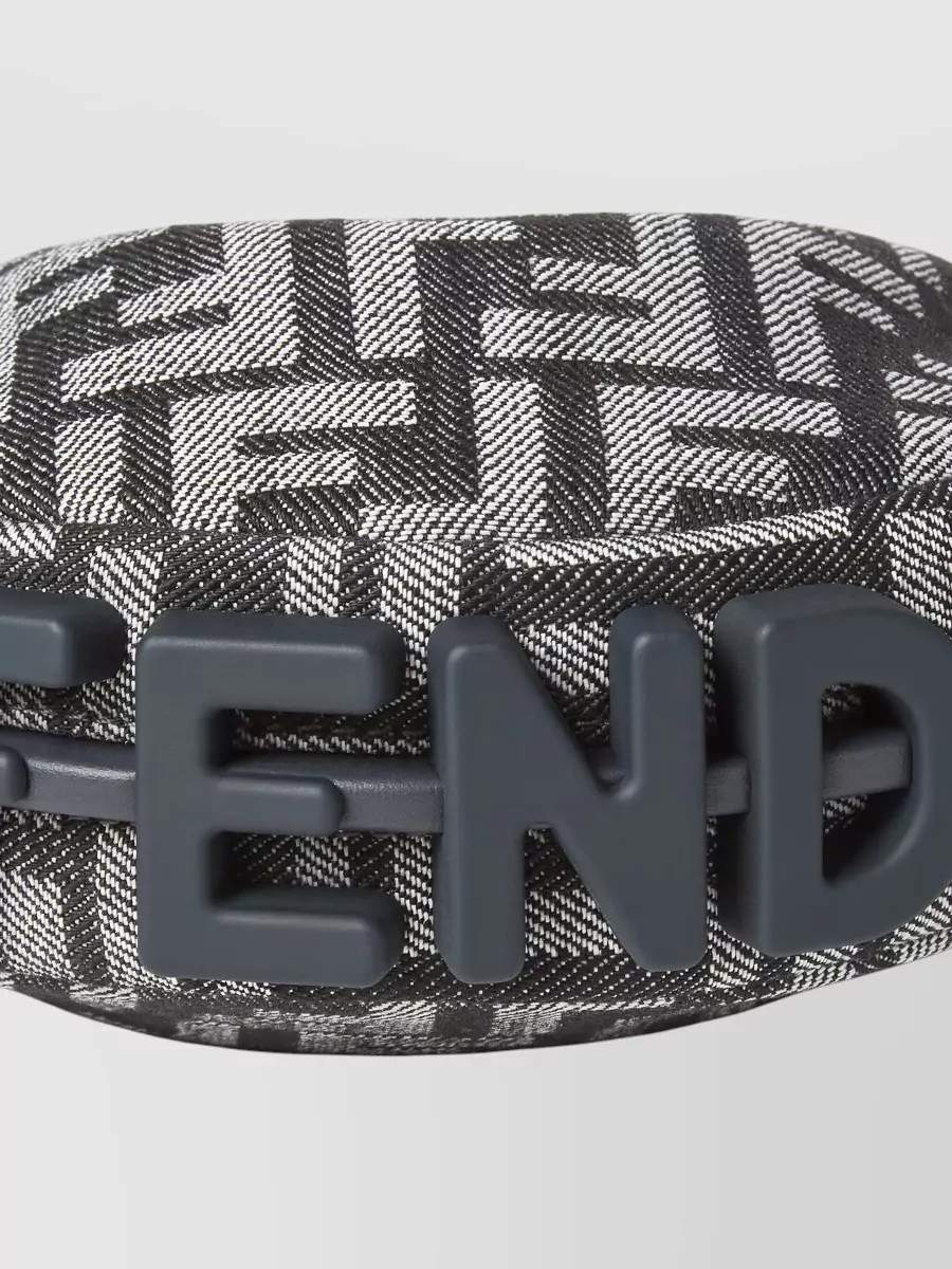 Fendi Nano Ff Jacquard Mini Top Handle Bag