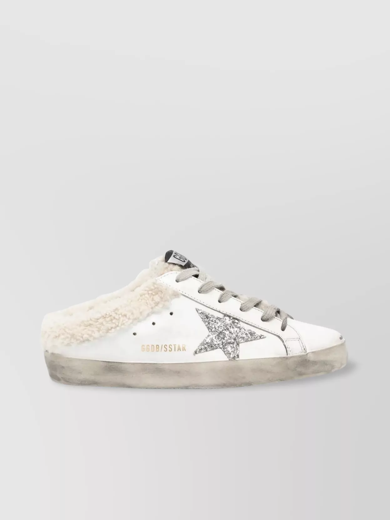 Golden Goose Superstar Sabot Shearling-trimmed Leather Sneakers