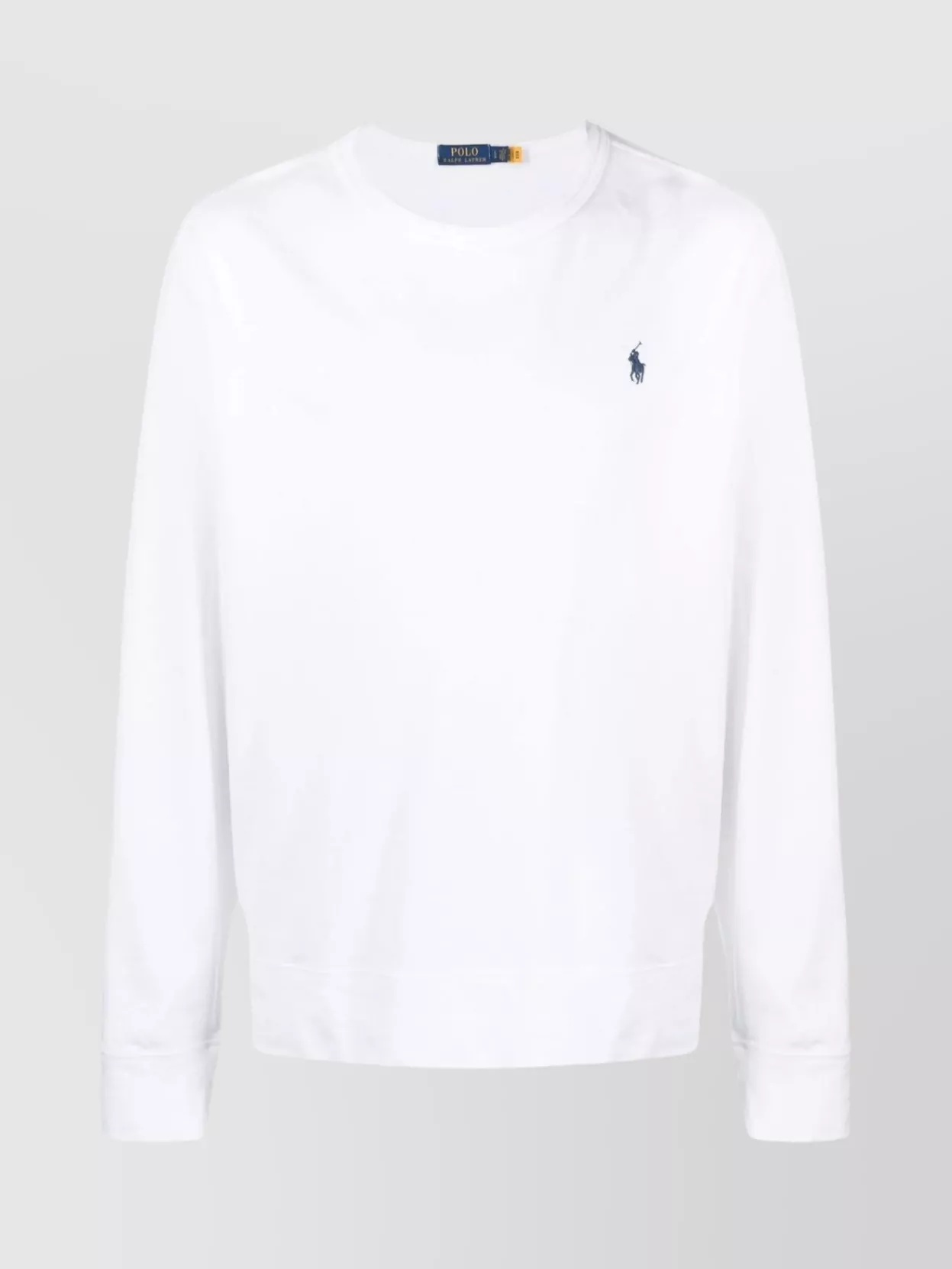 Shop Polo Ralph Lauren Rib-knit Crew Neck Sweater With Long Sleeves