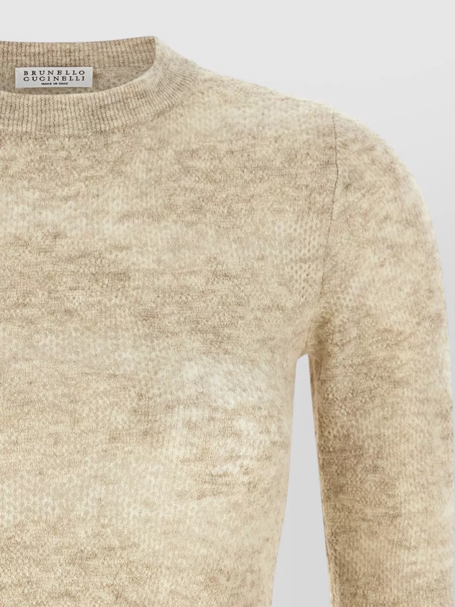 Brunello Cucinelli Silk-Blend Floral-Lace Knit Sweater