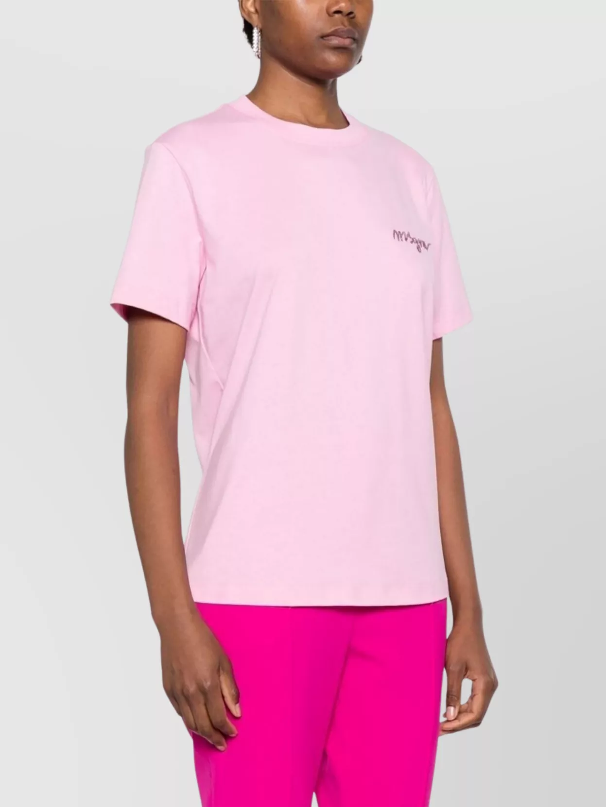 Msgm Short Sleeve Crew Neck T-Shirt Design