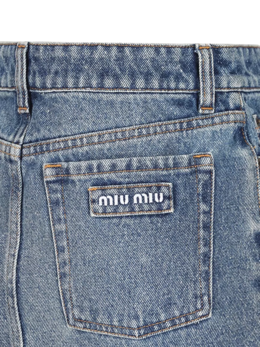 Miu Miu Denim Midi Skirt