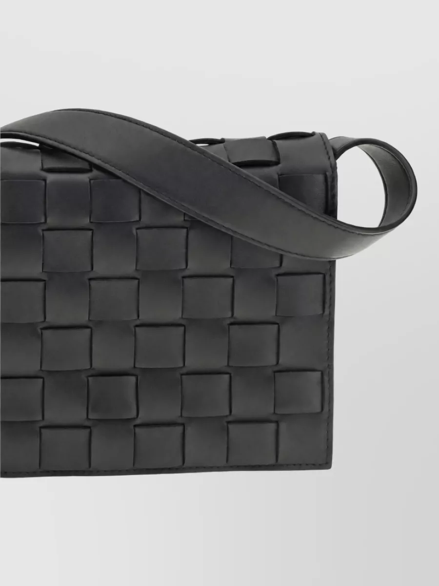 Bottega Veneta Leather Messenger Clutch Bag
