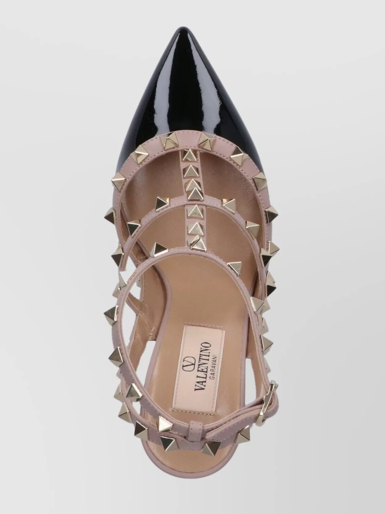 Valentino Garavani Pointed Toe Strappy Studded High Heel Pumps