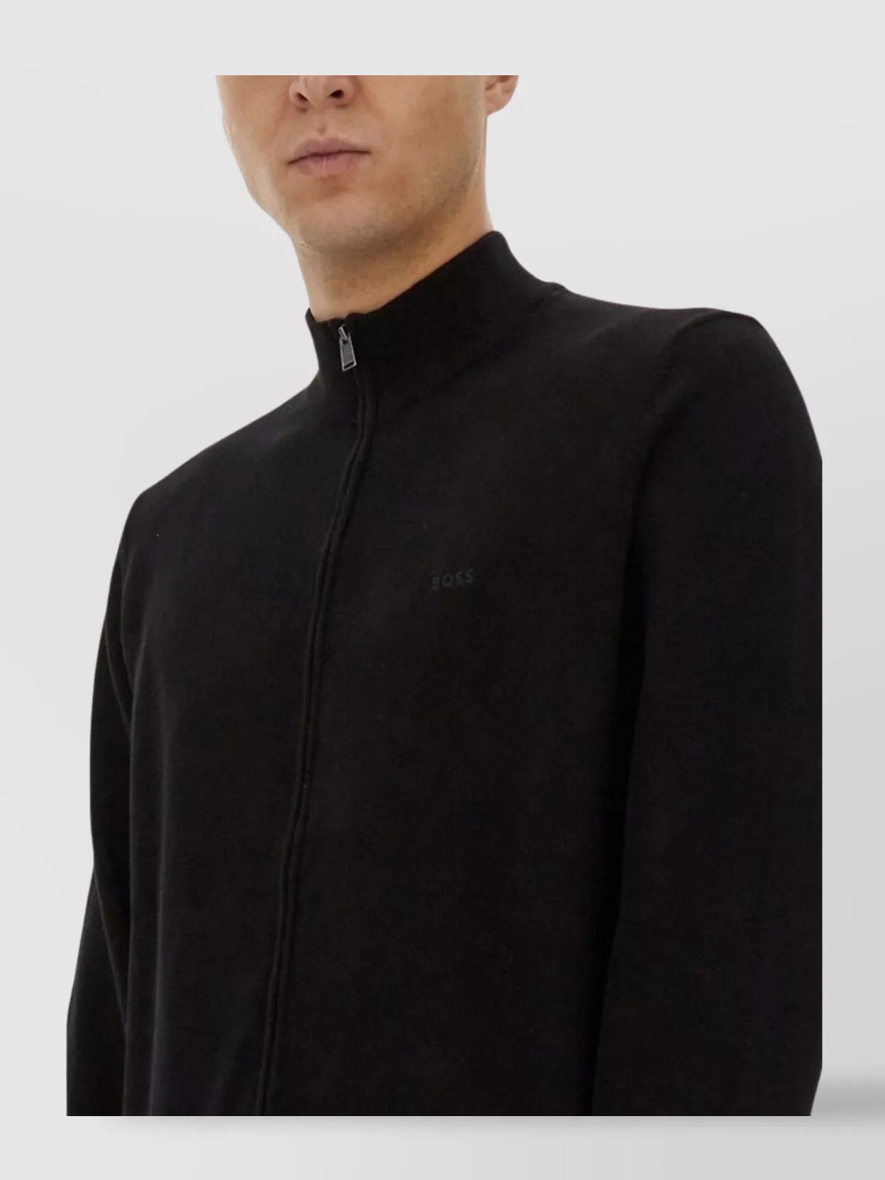 Boss Zip Shirt High Collar