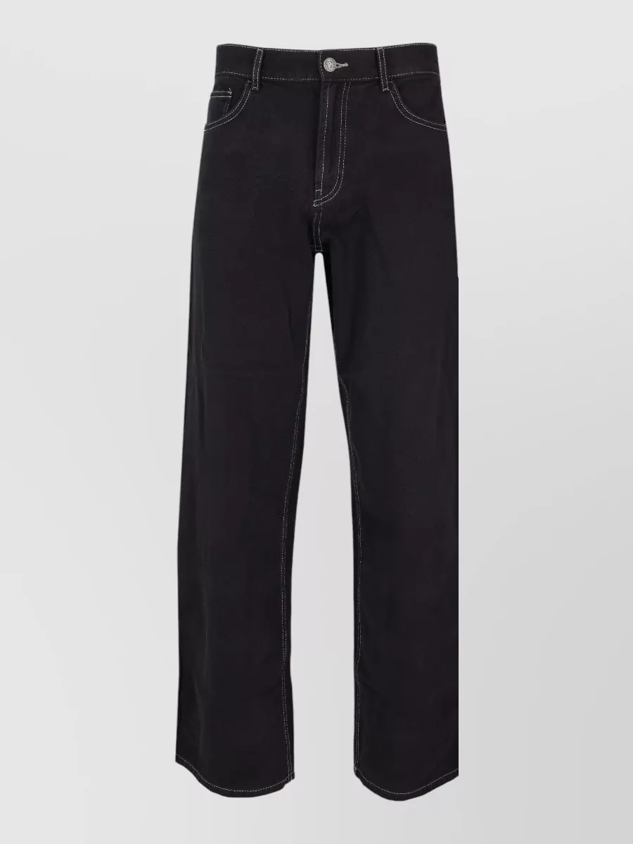 Palm Angels logo-print denim straight-leg jeans