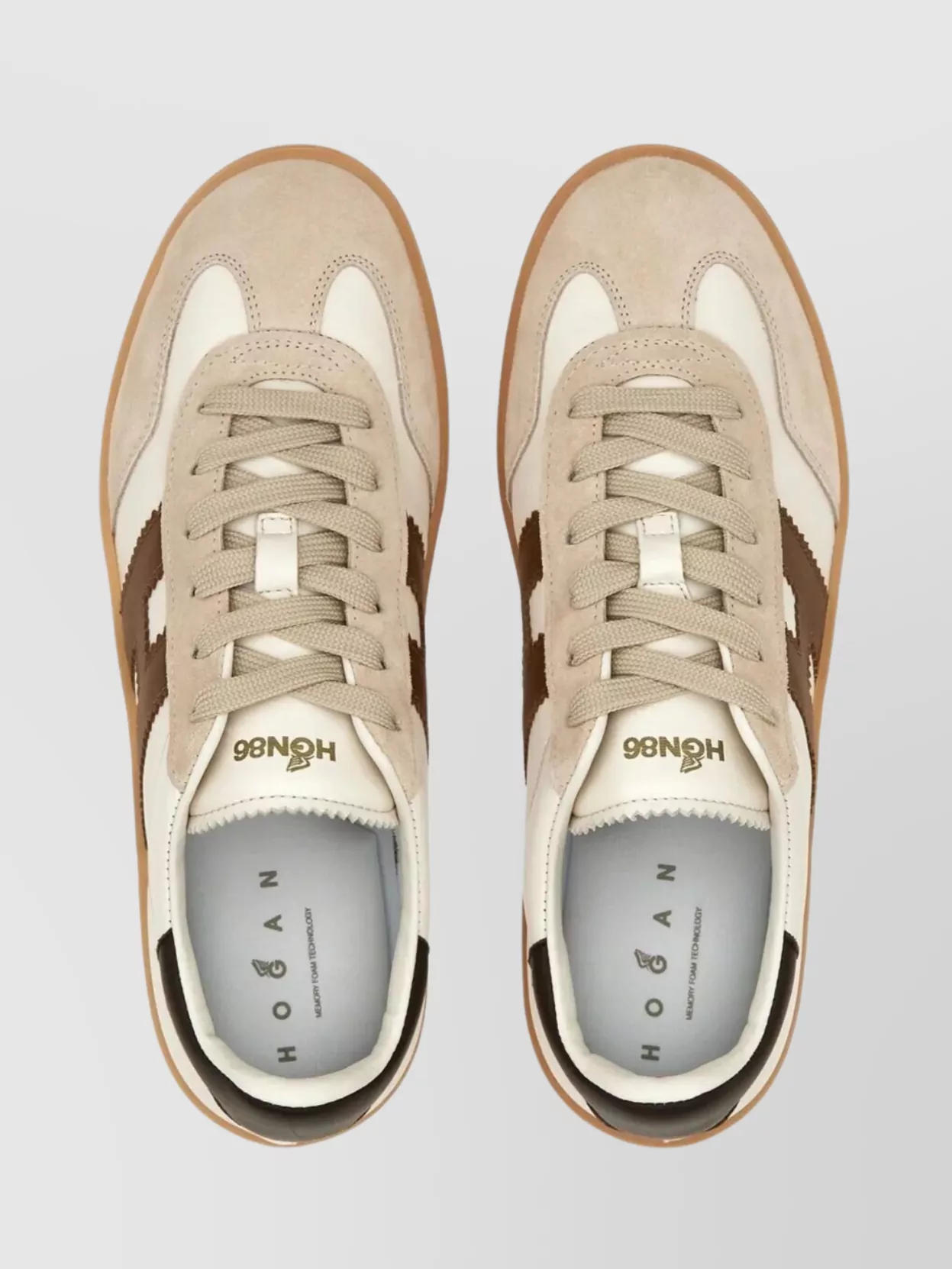 Hogan Smooth And Suede Leather Sneakers With Rubber Sole