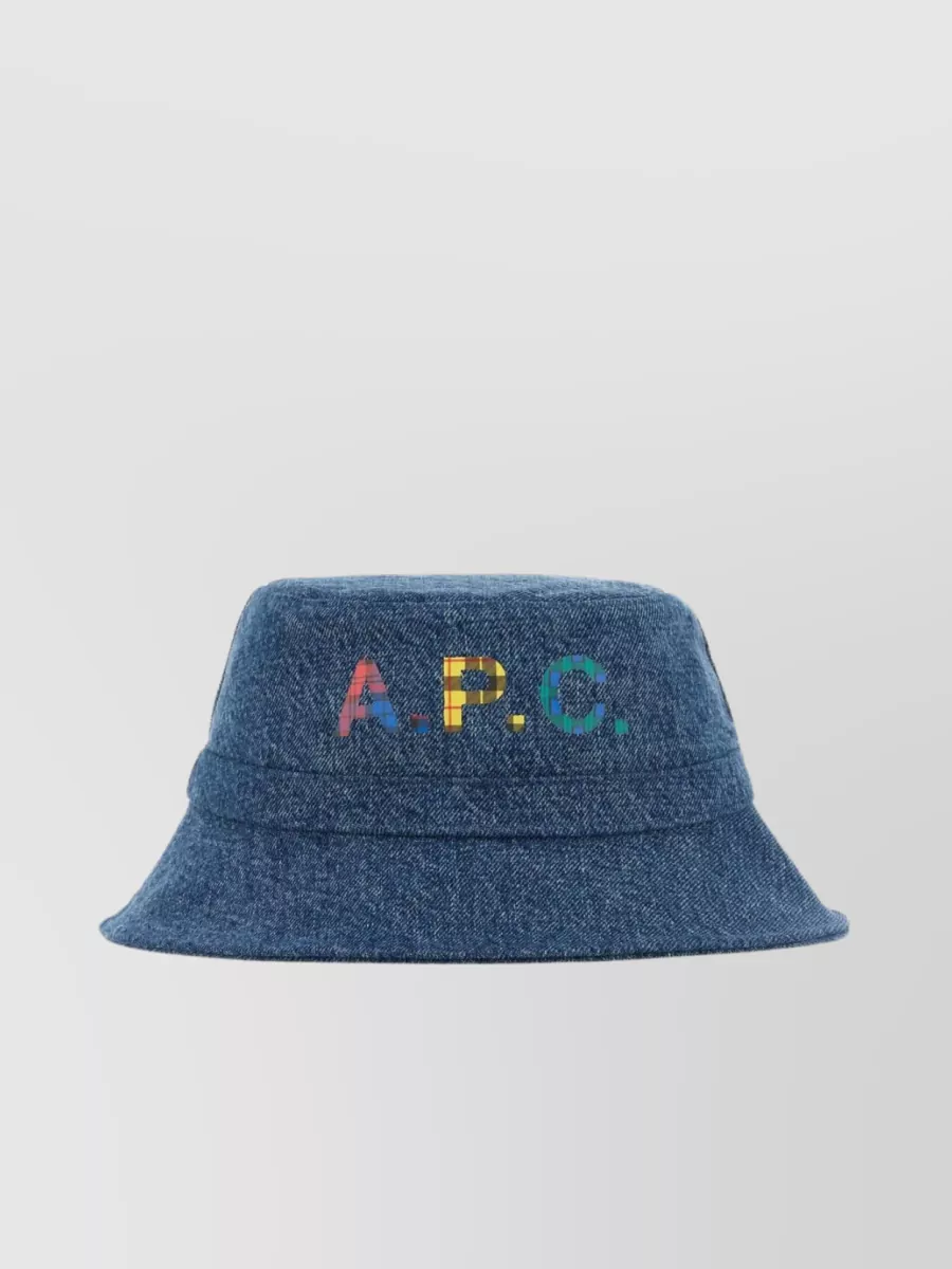 Shop Apc Mark's Denim Bucket Hat In Blue