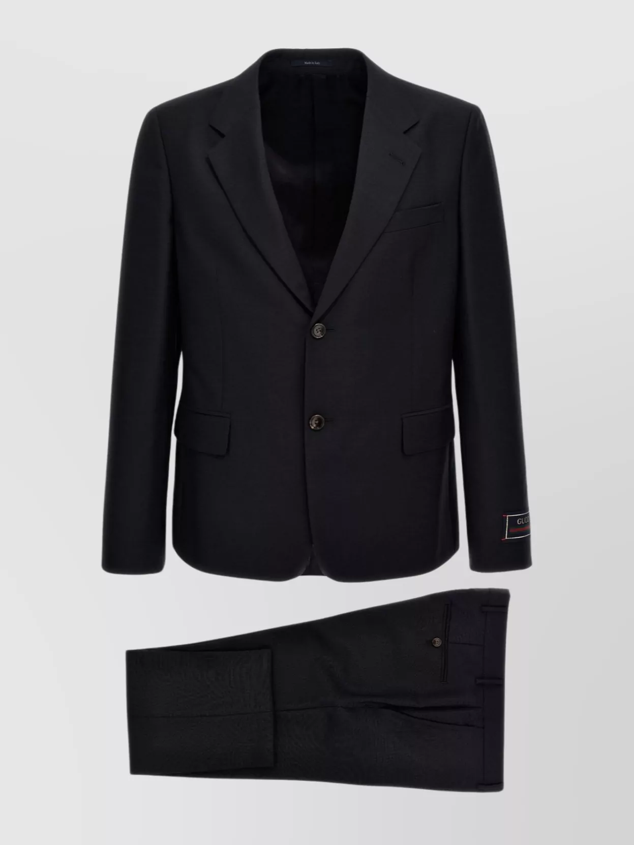 Gucci Mohair Suit Set Featuring Multiple Pockets In Black