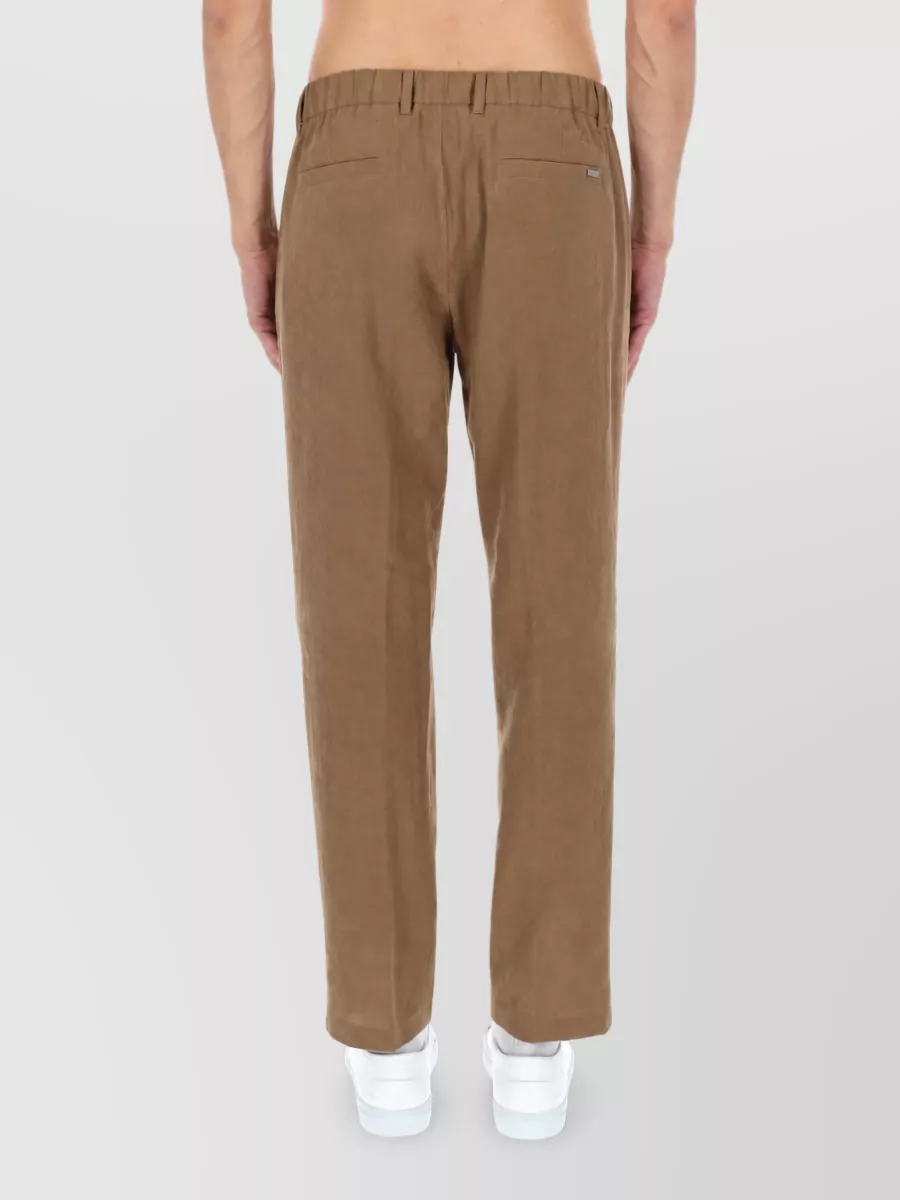 Herno Linen Straight-Leg Tailored Trousers