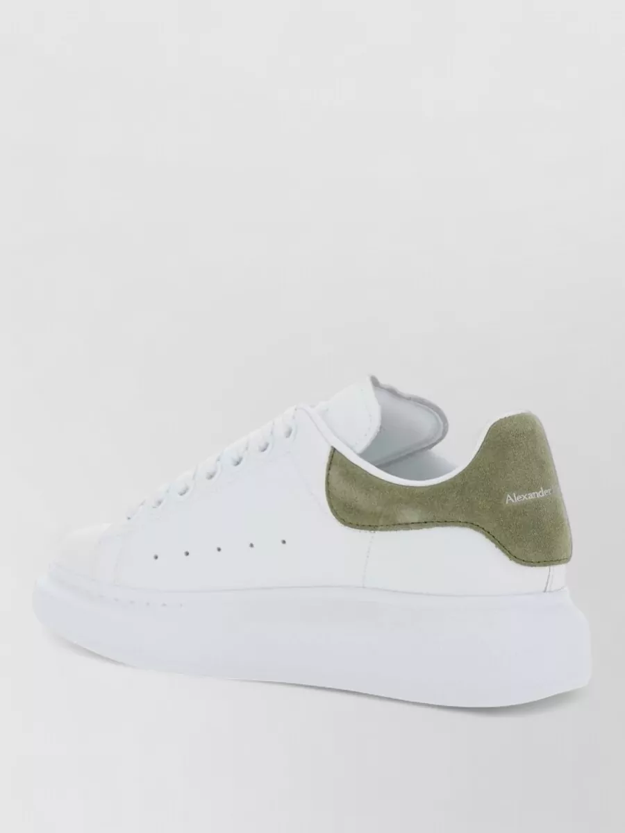 Alexander Mcqueen Low Sneakers Contrasting Heel Tab Silk Nylon