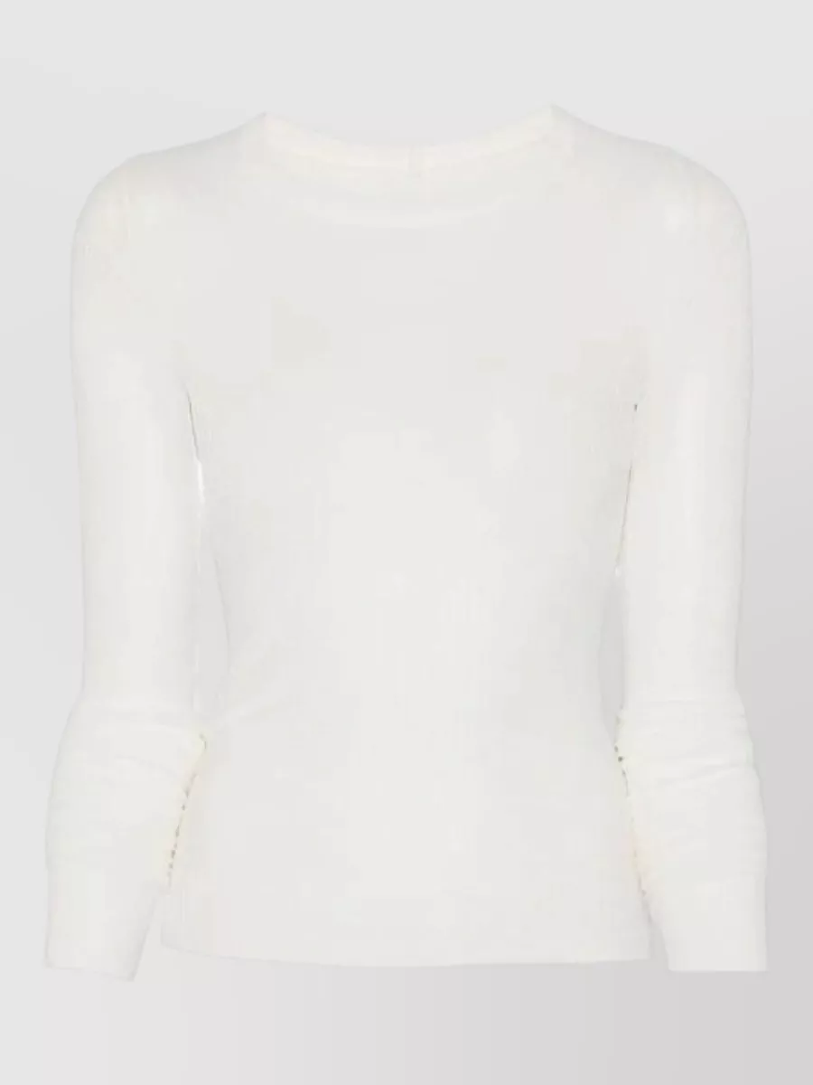 Rick Owens Cropped ribbed long-sleeve knitted top