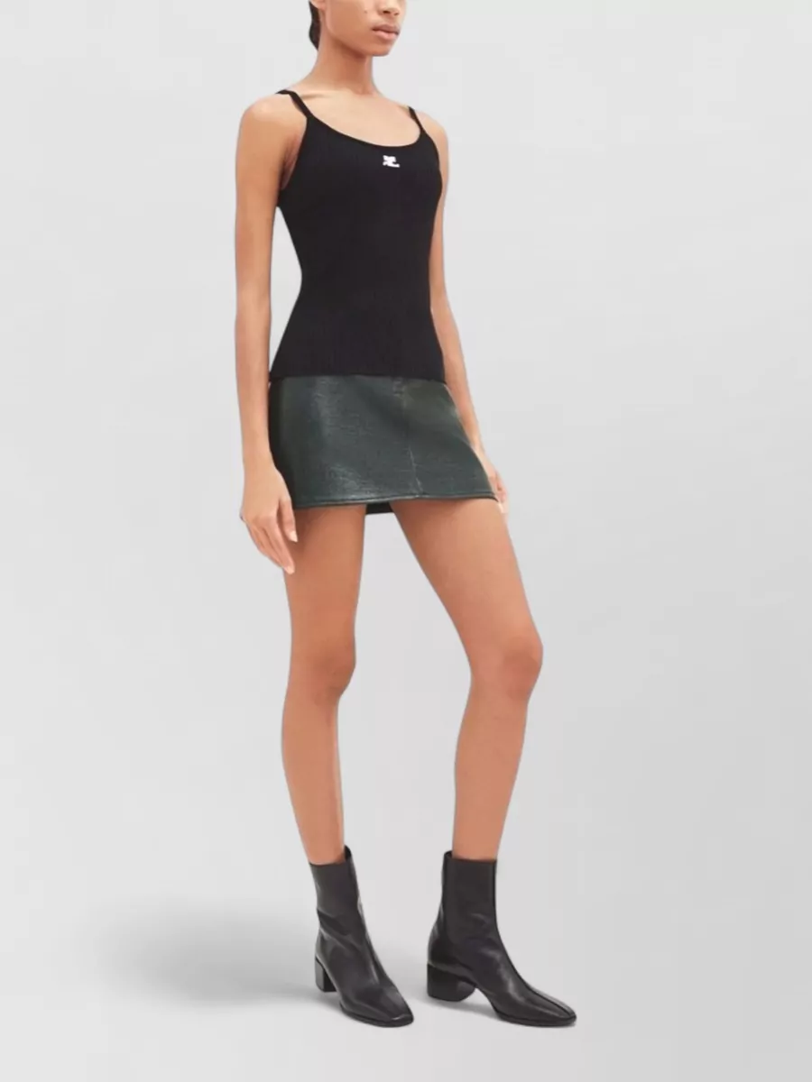 Courrèges Ribbed Knit Tank Top