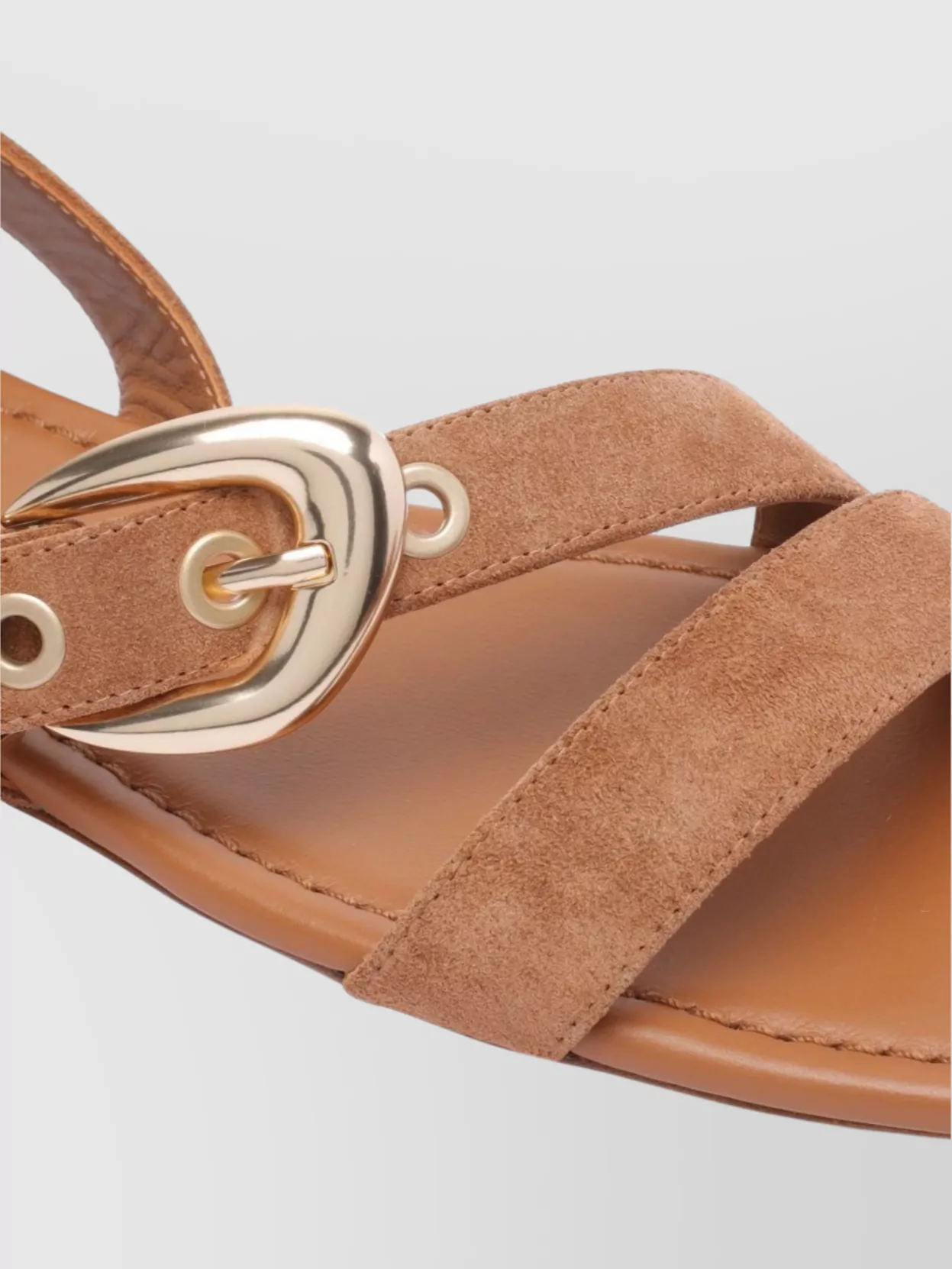 Stuart Weitzman Square Toe Suede Straps Sandals In Brown