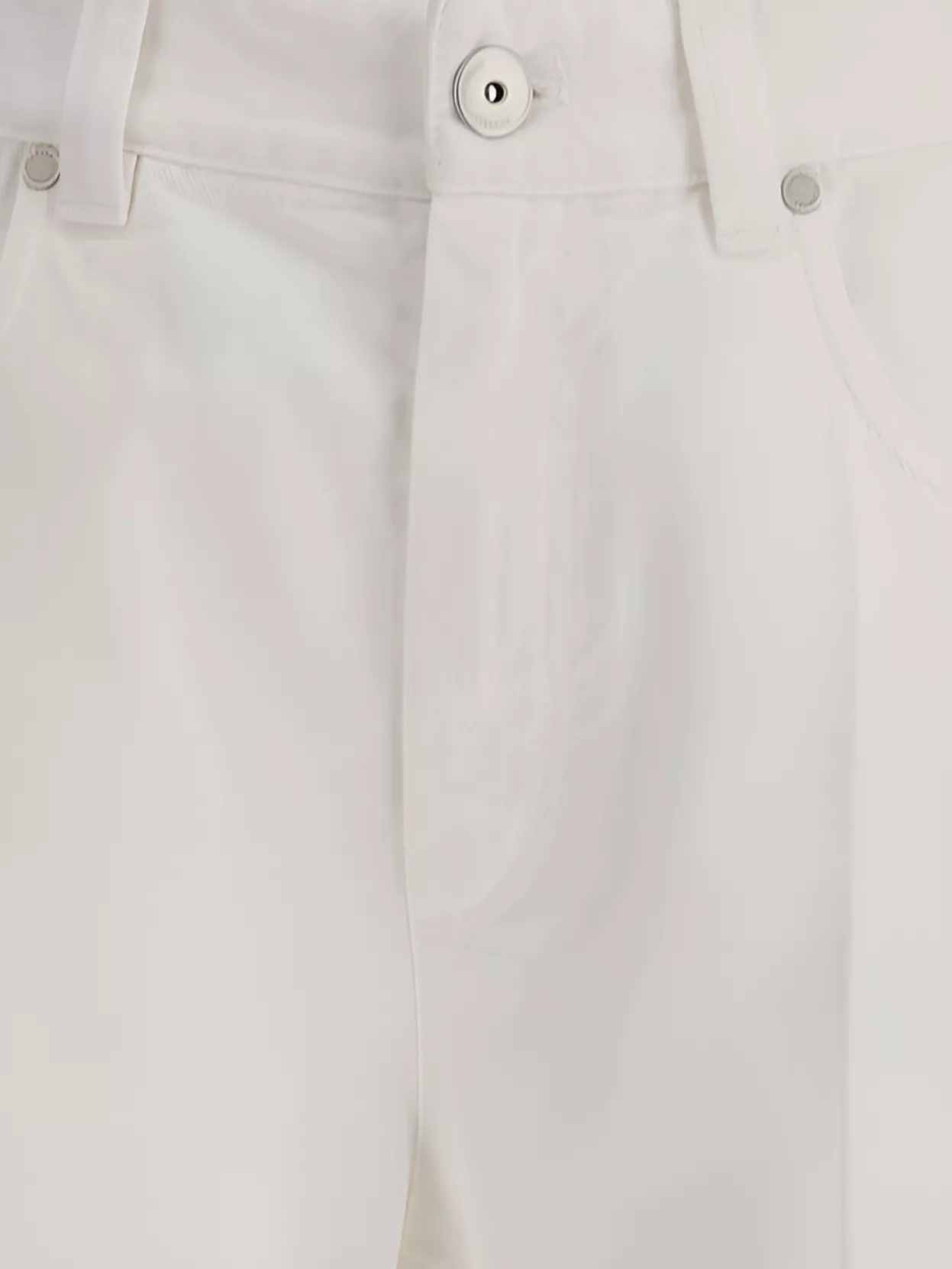 Brunello Cucinelli White Five-pocket Patns With Logo Patch On The Back In White