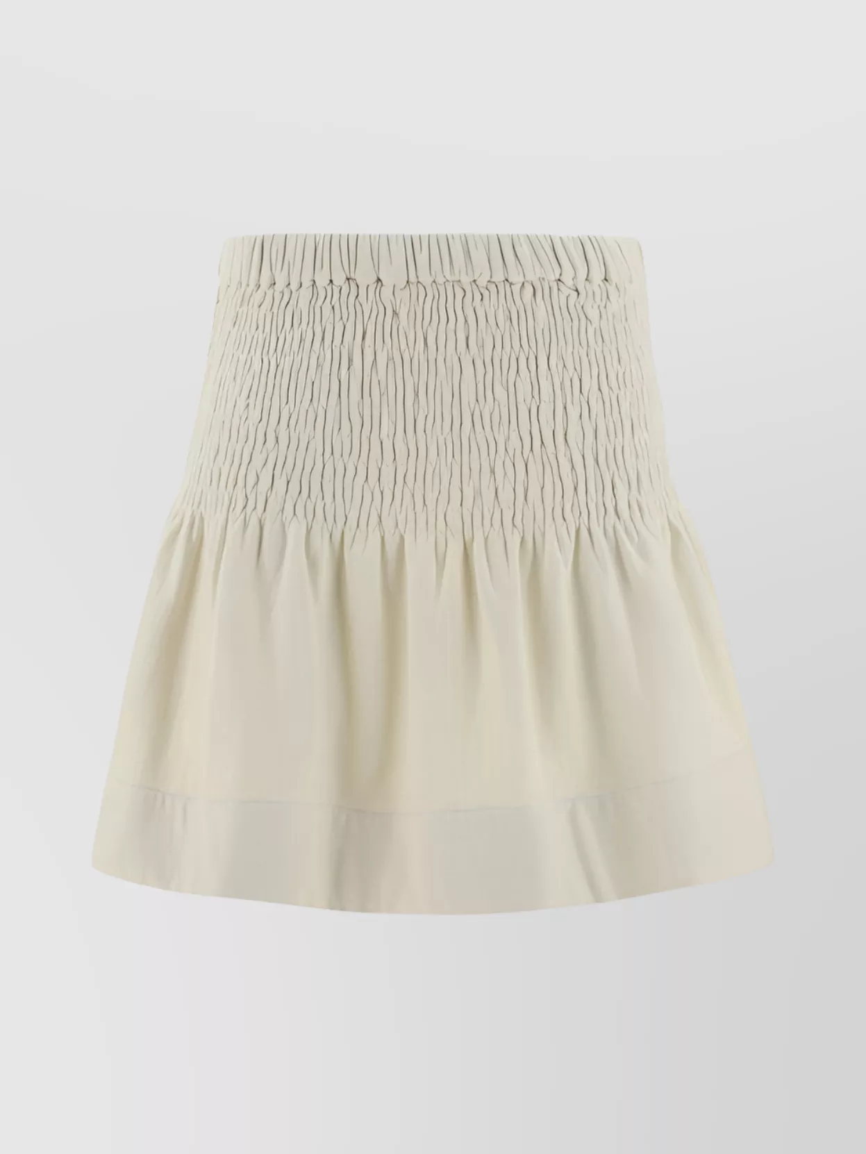Isabel Marant Étoile Ruche-effect Flared Mini Skirt With Smocked Texture In Multi