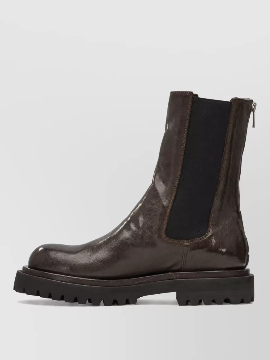 Officine Creative Leather Zippered Ankle Boots