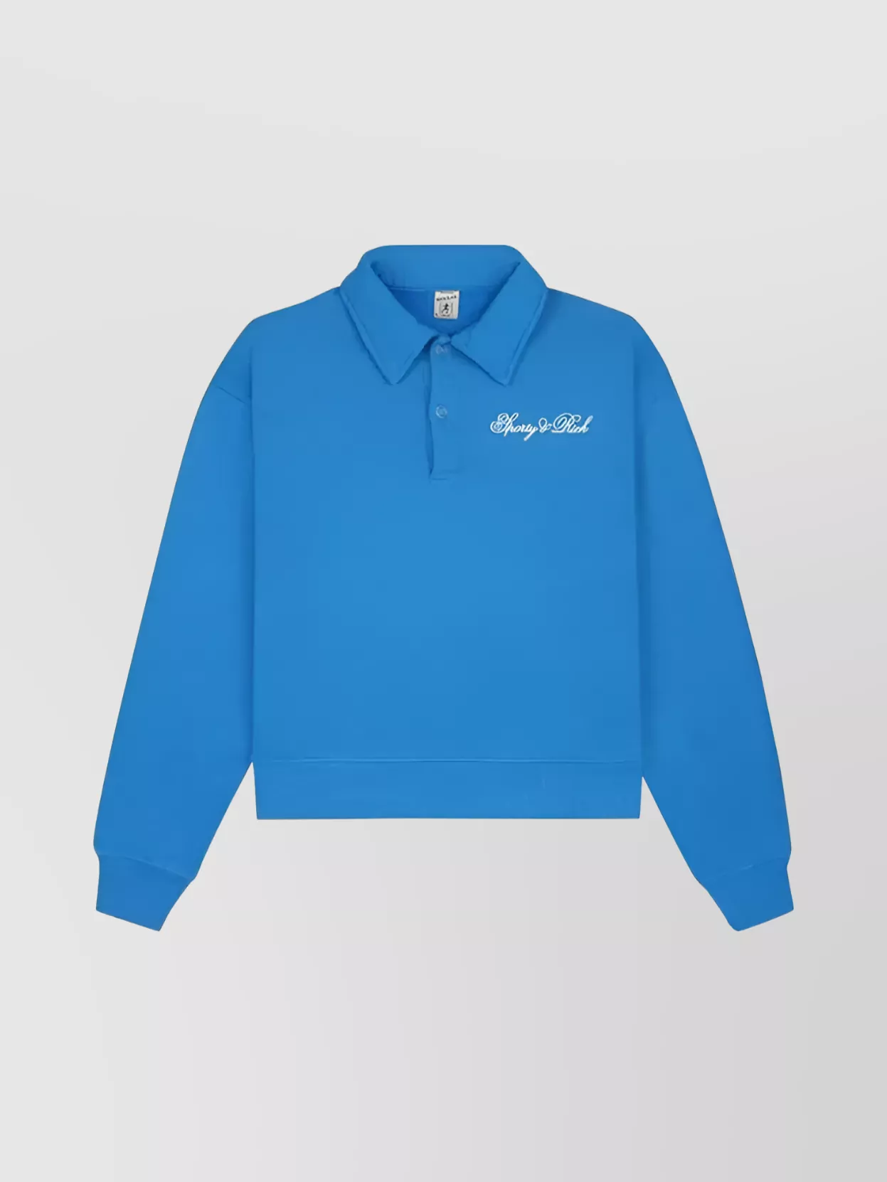 Sporty And Rich Collared Ribbed Polo With Cuffs And Hem