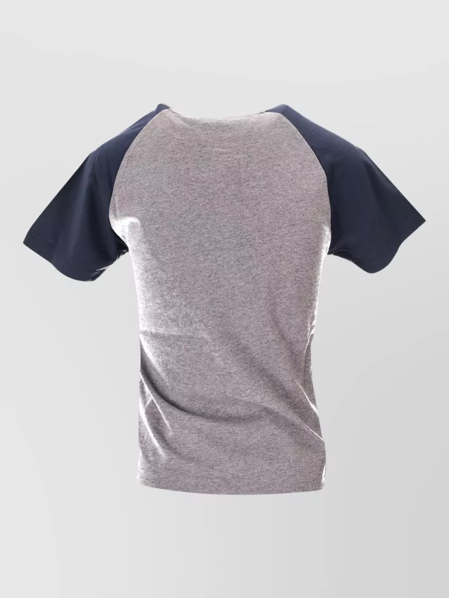 Miu Miu Jersey Top Raglan Sleeves Color Block In Gray